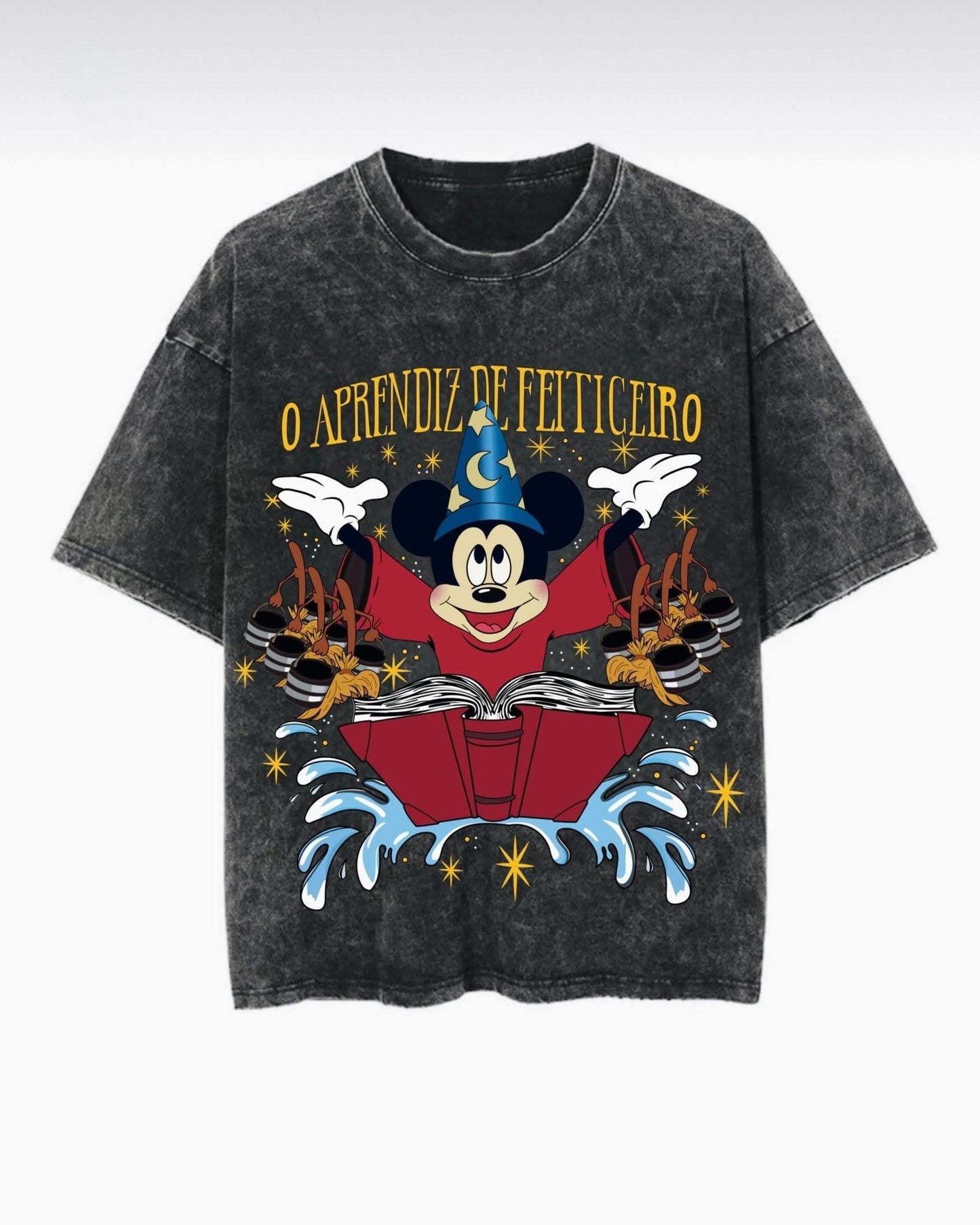 Mickey Washed T-Shirt - Hippies Town