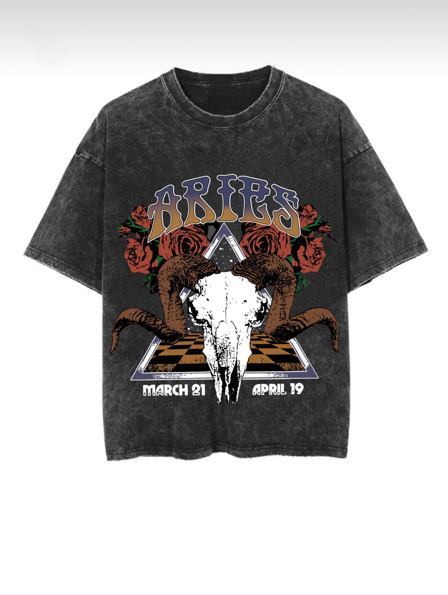 Washed Zodiac T-Shirts - Hippies Town