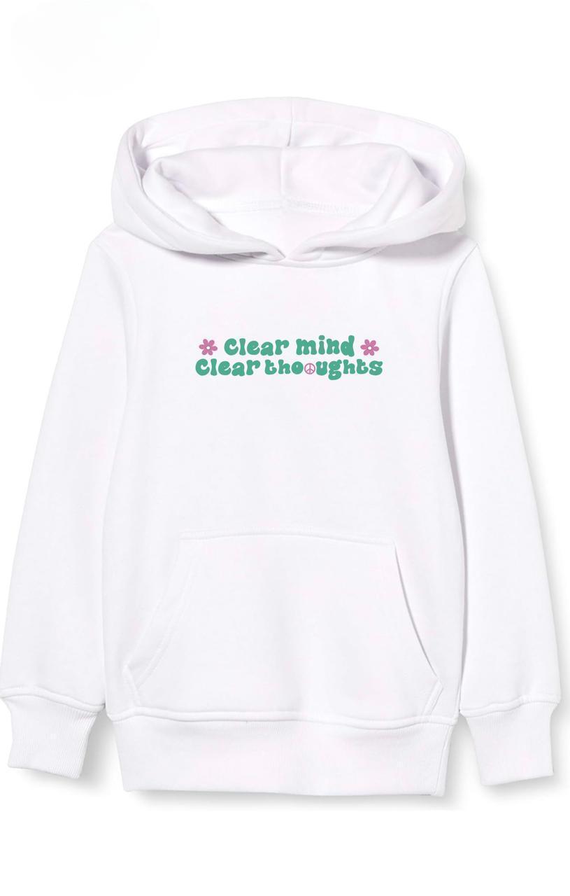 Clear mind Clear Thoughts kids Hoodie - Hippies Town
