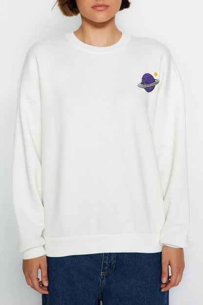 White Galaxy Crewneck - Hippies Town