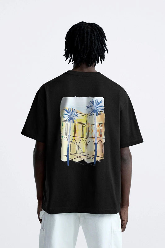 Palm Tree (Black ) - Hippies TownT-shirtHippies Town
