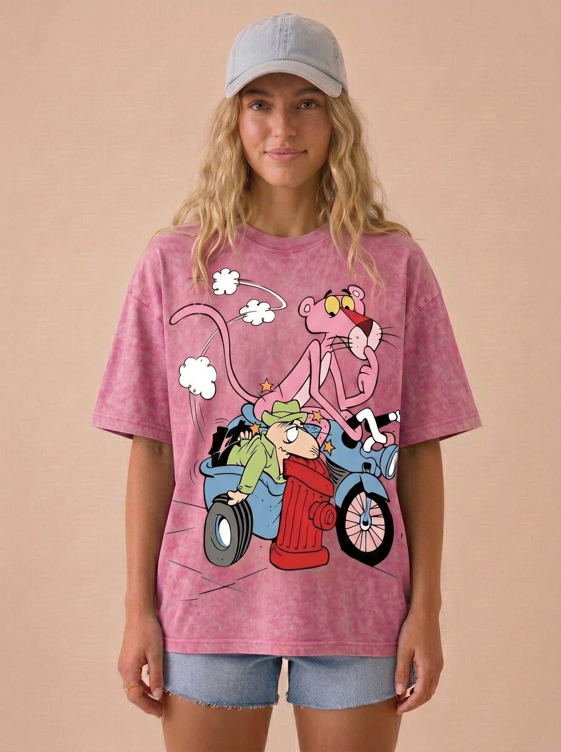 Pinky Tiger Washed T-Shirt