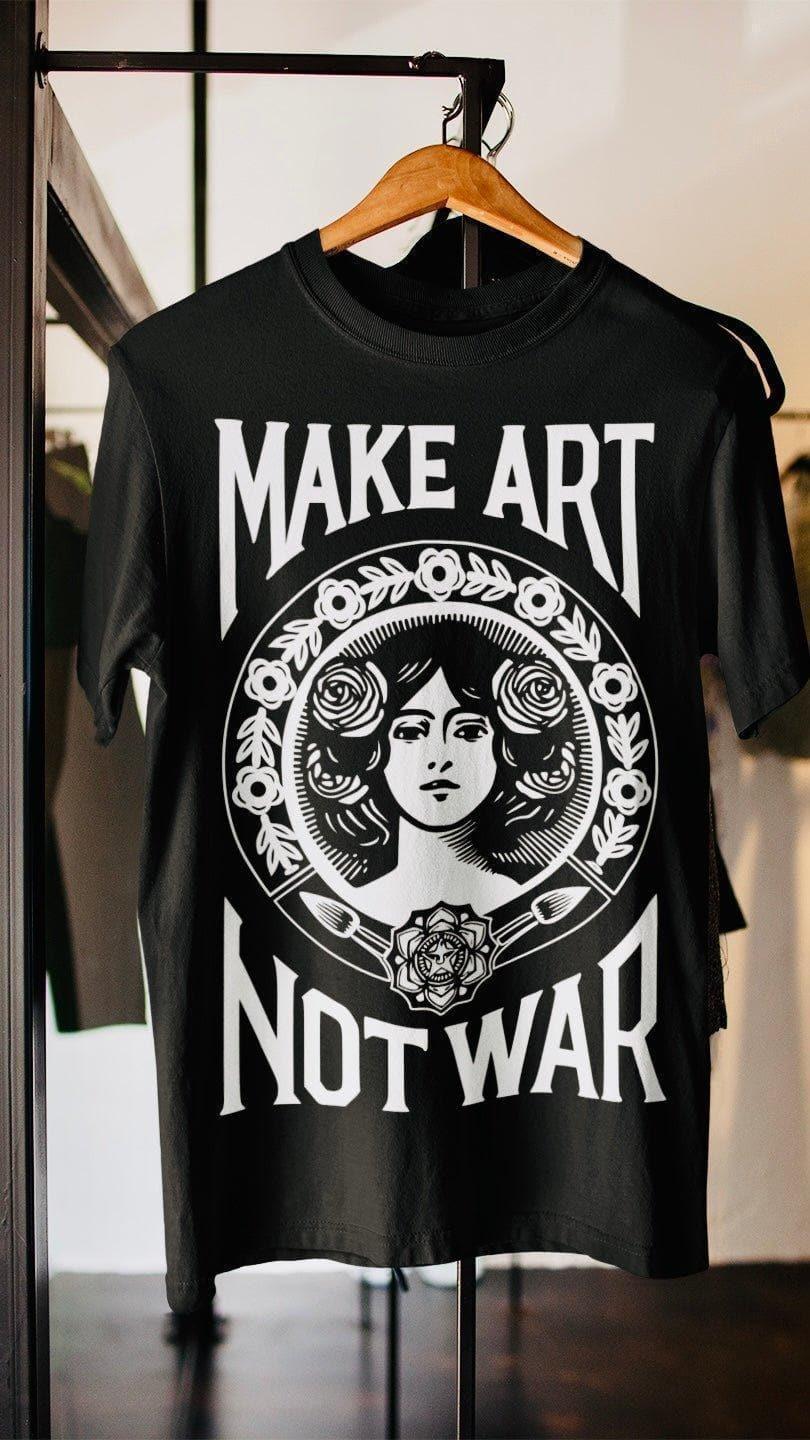 B&W Make Art T-Shirt - Hippies Town
