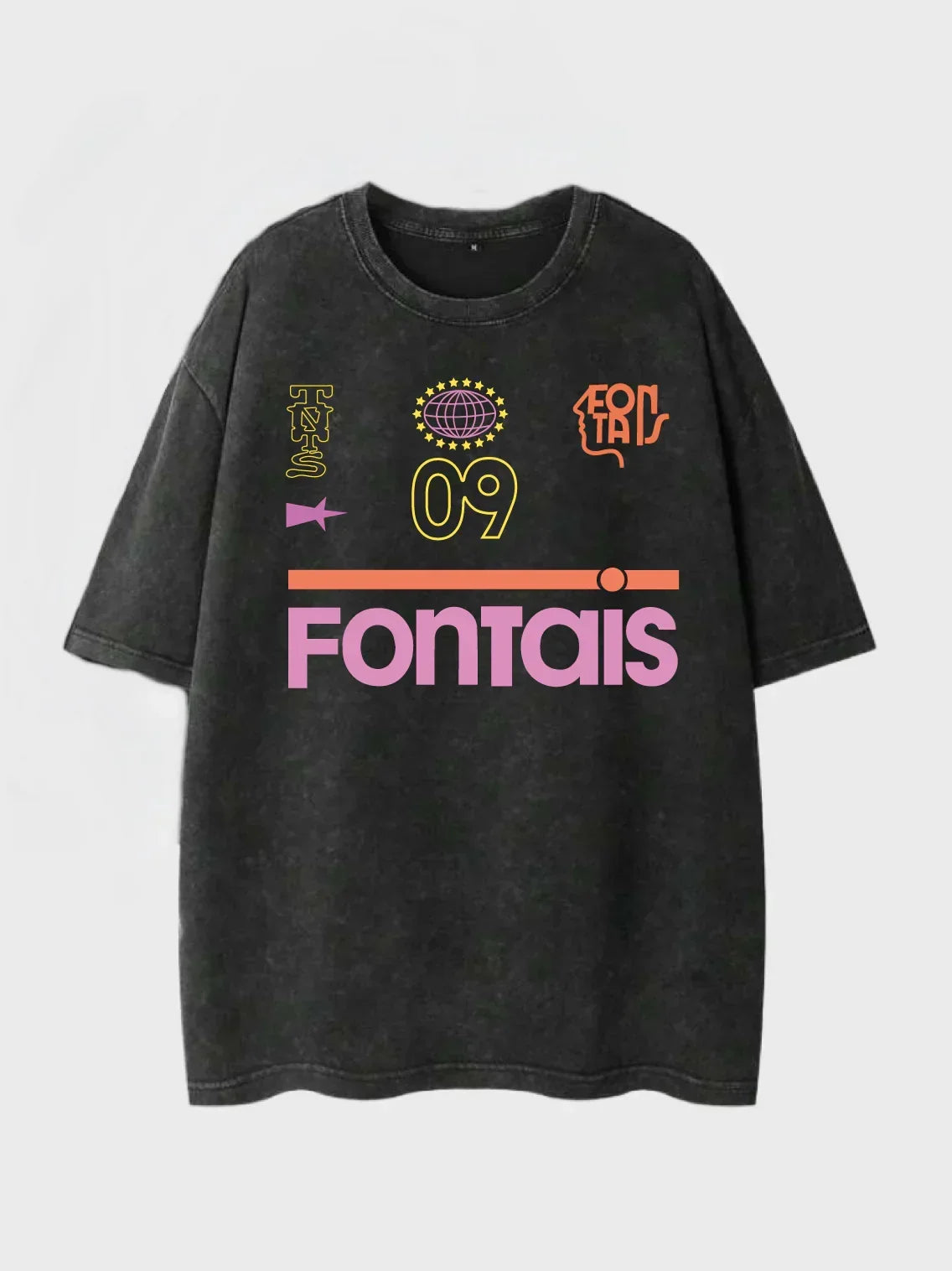O9 V2 Washed T-Shirt - Hippies Town