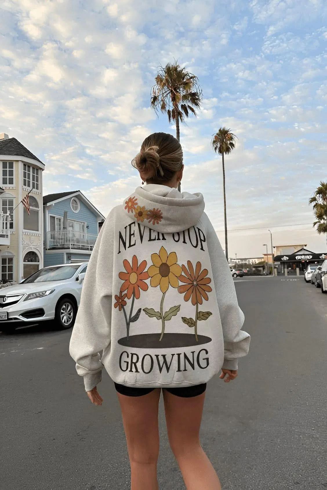 Flowry Hoodie - Hippies Town