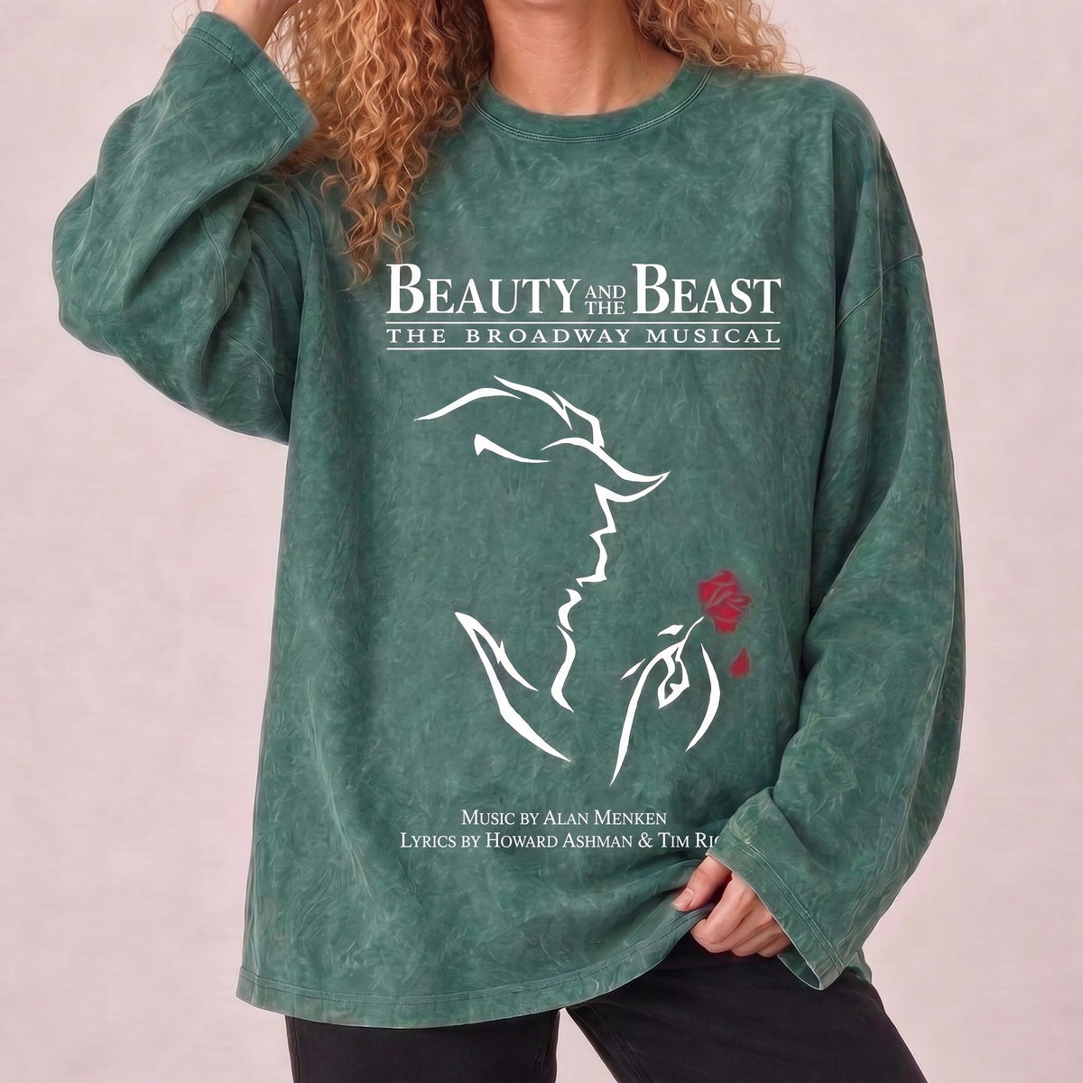 Beauty & Beast Long Sleeves Washed T-Shirt