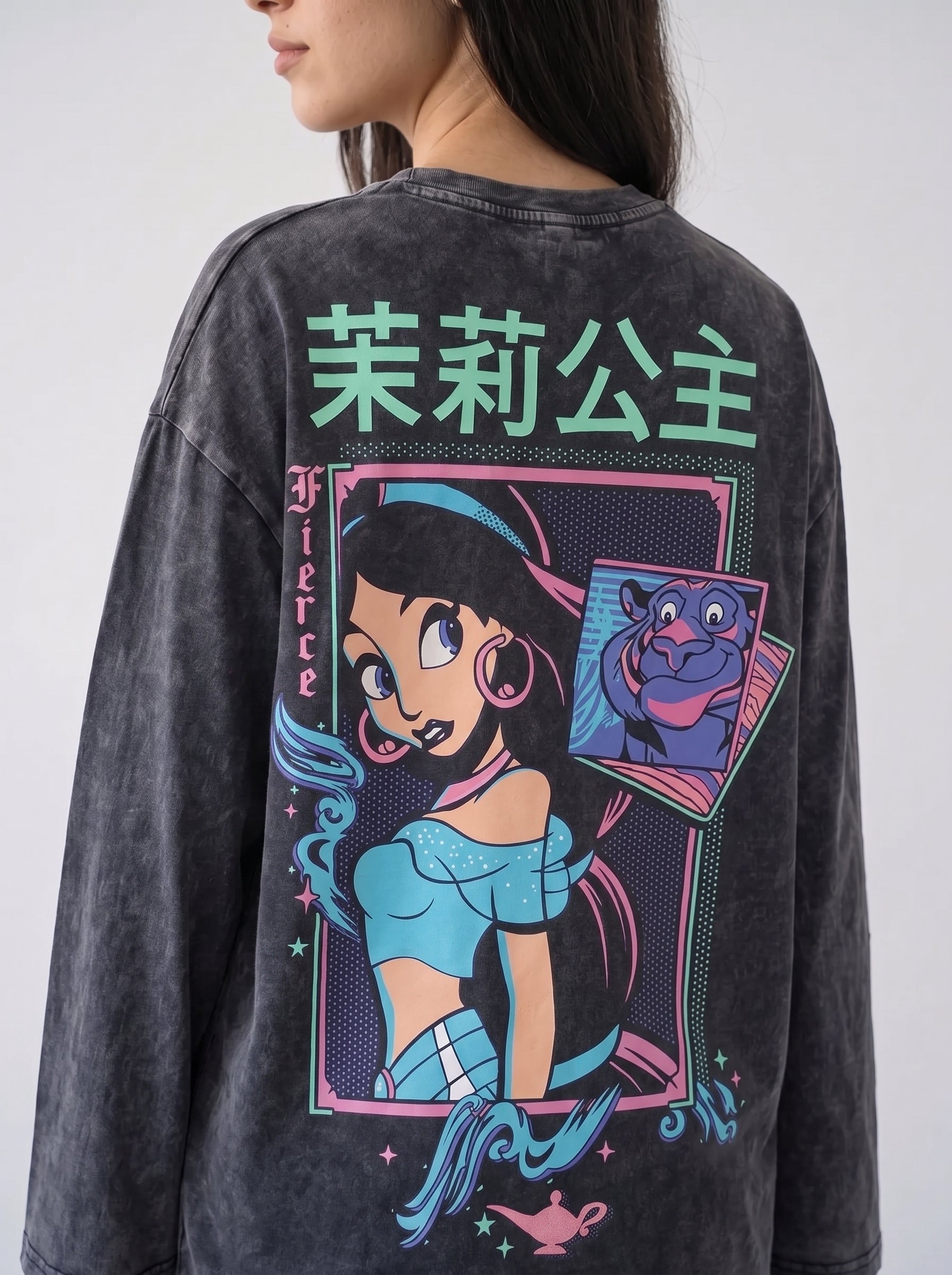 Jasmin Long Sleeves Washed T-Shirt