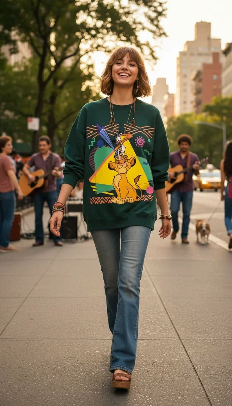 Happy Simba Crewneck - Hippies TownCrewneckHippies Town