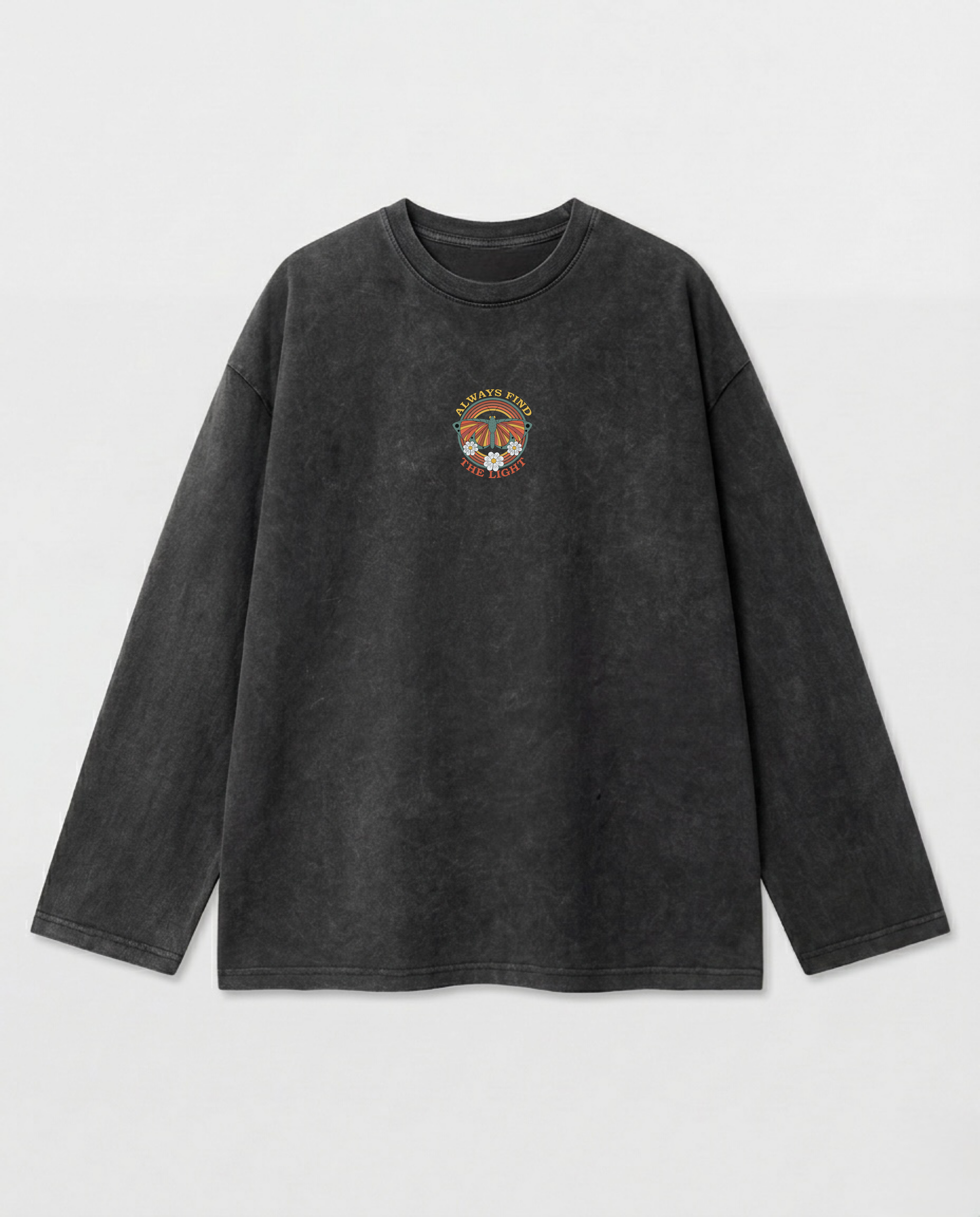 Always Find The Light Long Sleeves Washed T-Shirt