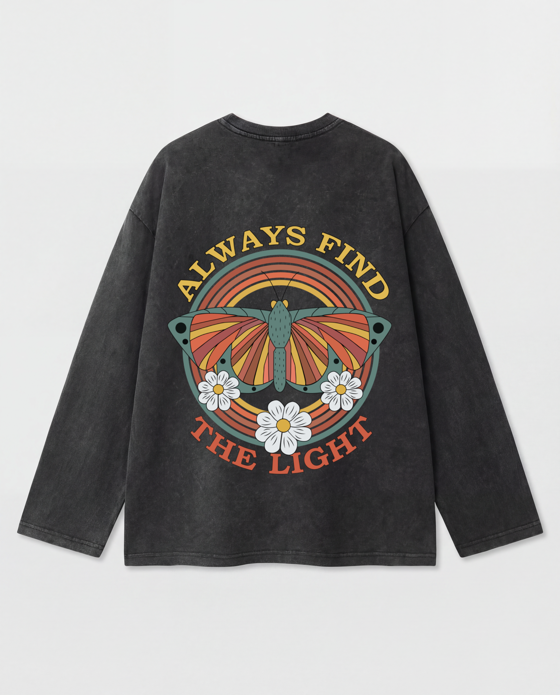 Always Find The Light Long Sleeves Washed T-Shirt