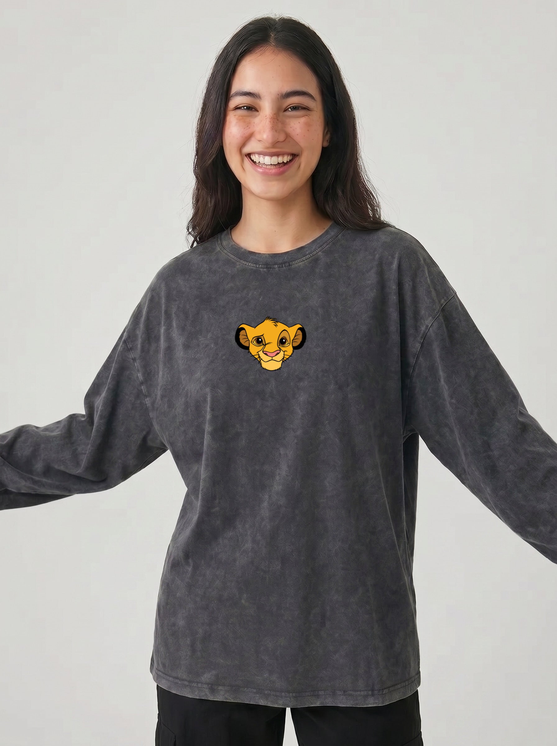 Simba Long Sleeves Washed T-Shirt