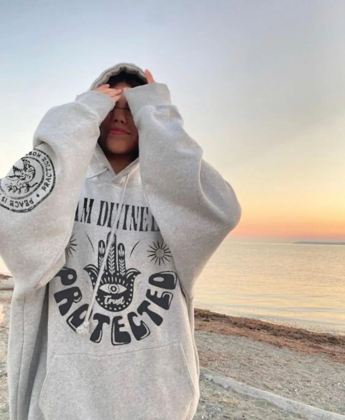 Protected Hands Hoodie - Hippies Town