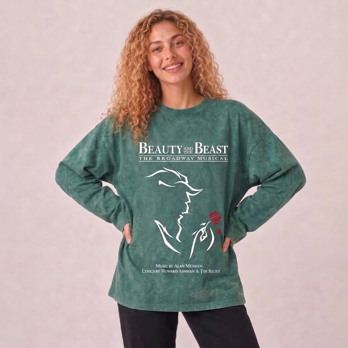 Beauty & Beast Long Sleeves Washed T-Shirt