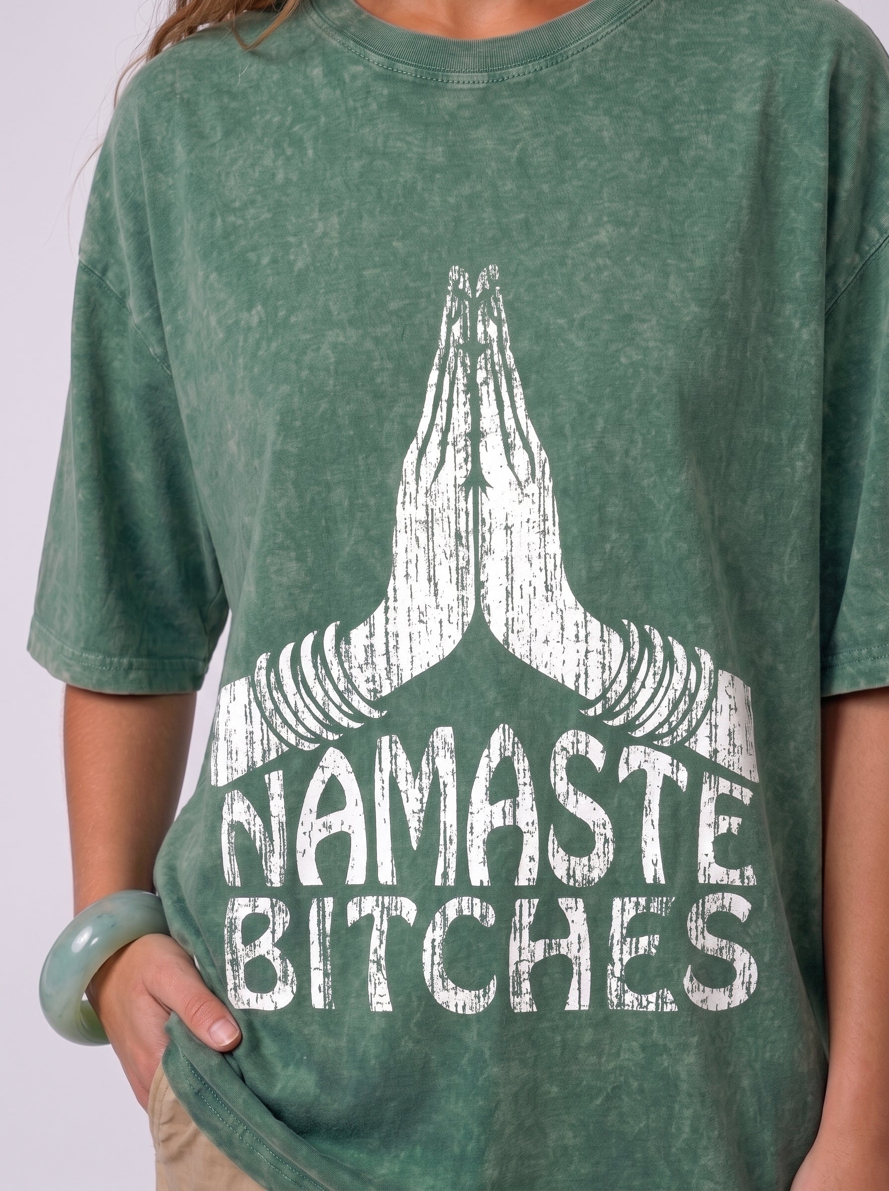 Namaste Bitches Washed T-Shirt