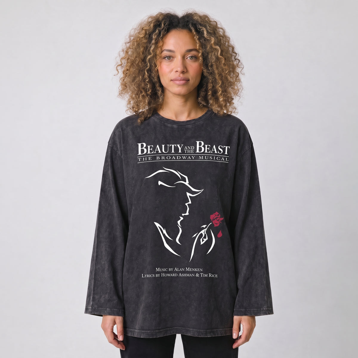 Beauty & Beast Long Sleeves Washed T-Shirt