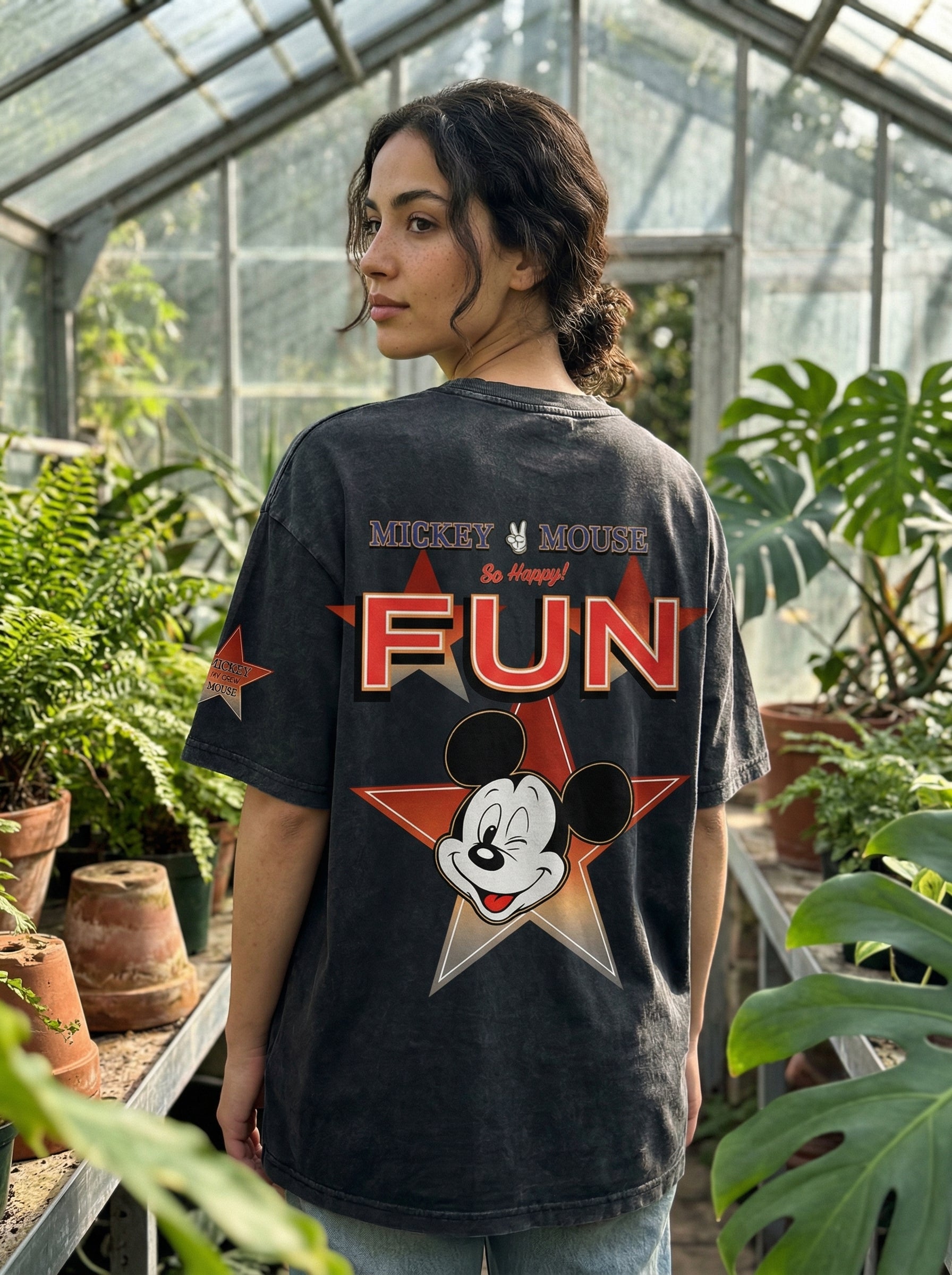 Mickey Stars Washed T-Shirt
