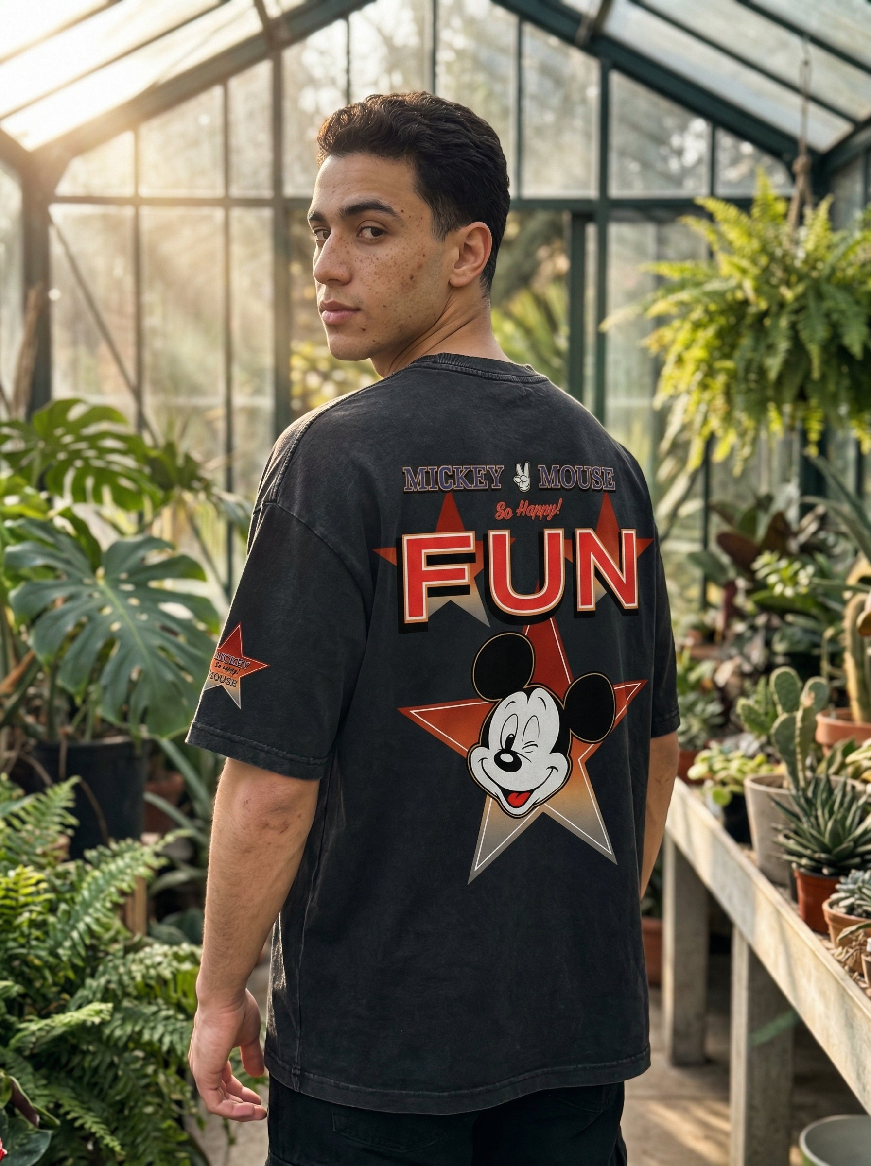Mickey Stars Washed T-Shirt