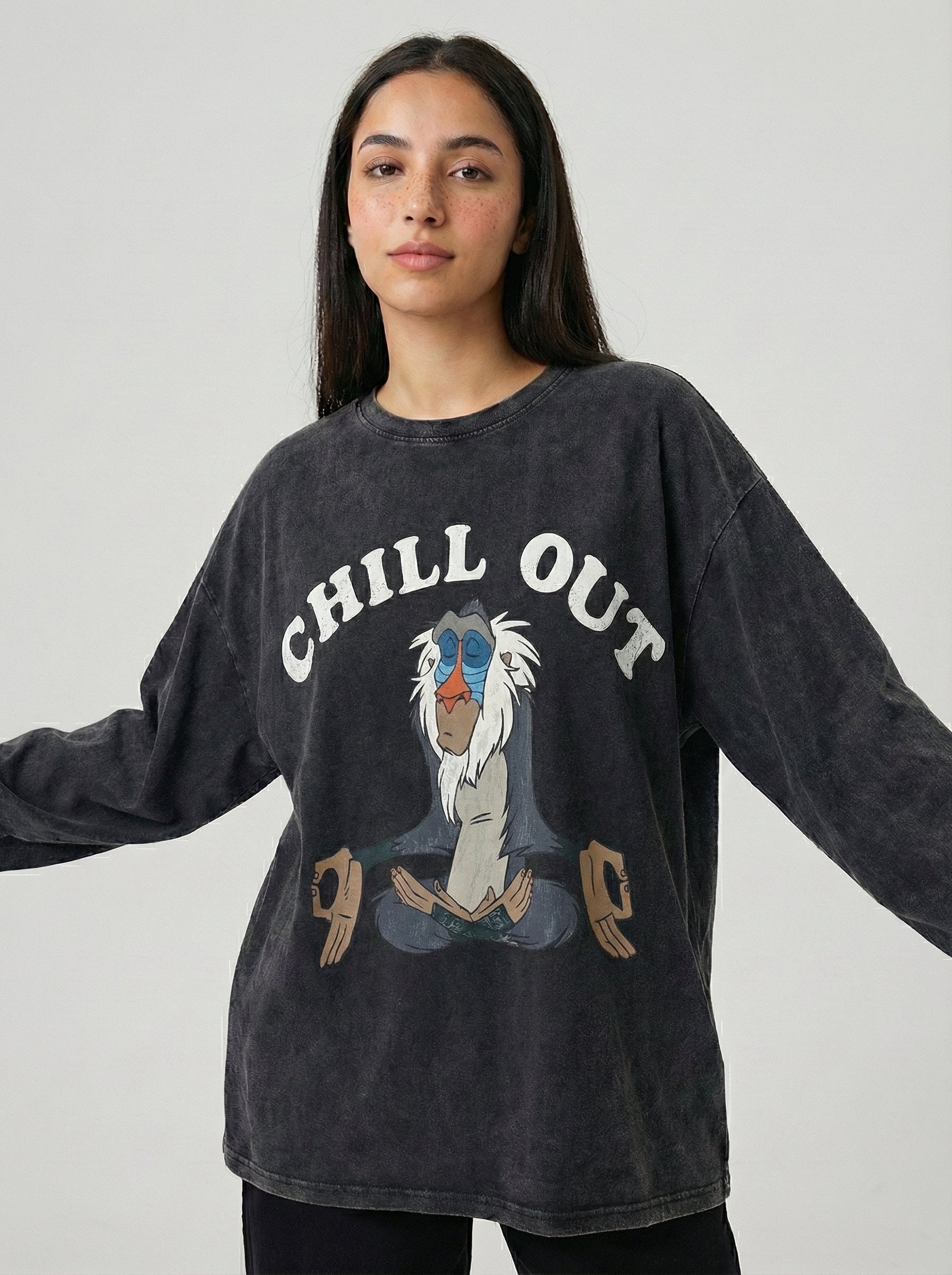 Chill out Long Sleeves Washed T-Shirt