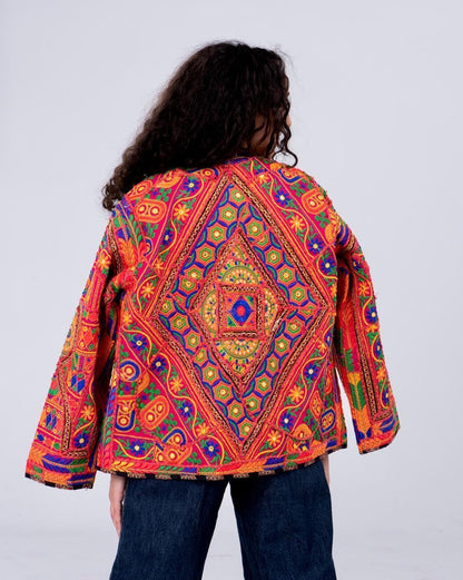 Hippie embroidered jacket ( Handmade ) - Hippies Town