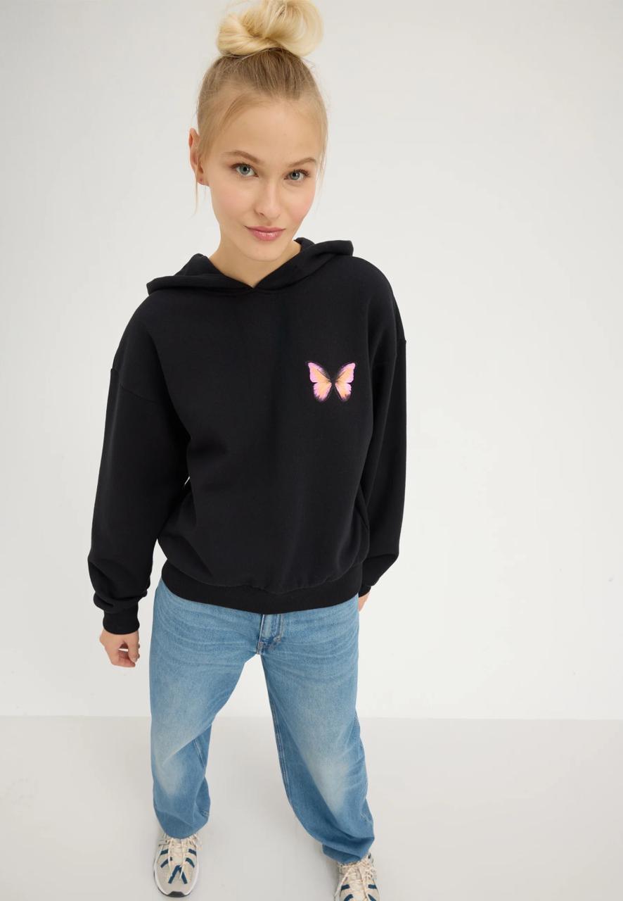 Vibrant Butterfly Hoodie - Hippies Town