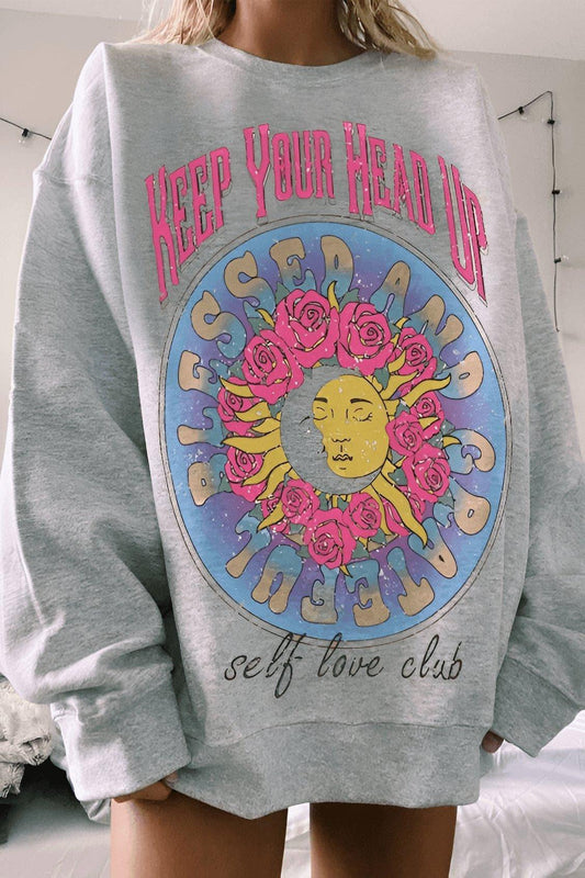 Keep Your Head Up Crewneck - Hippies Town