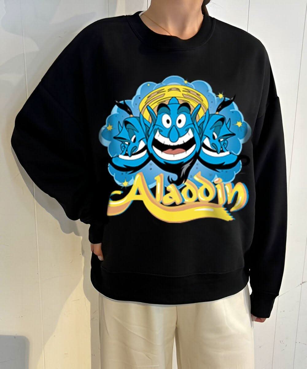 Aladdin Black Crewneck - Hippies TownCrewneckHippies Town