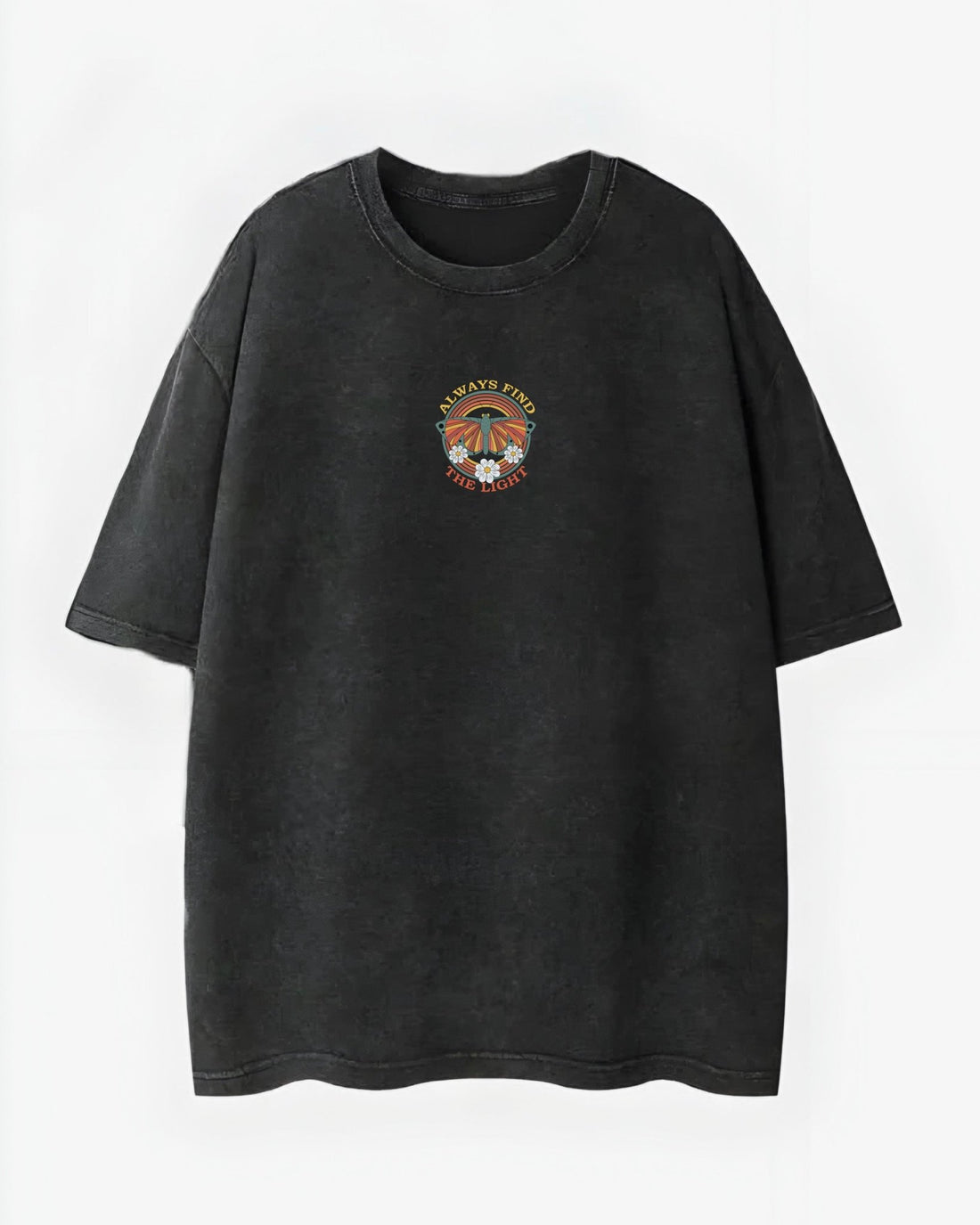 Always Find The Light Washed T-Shirt - Hippies TownHippies Town
