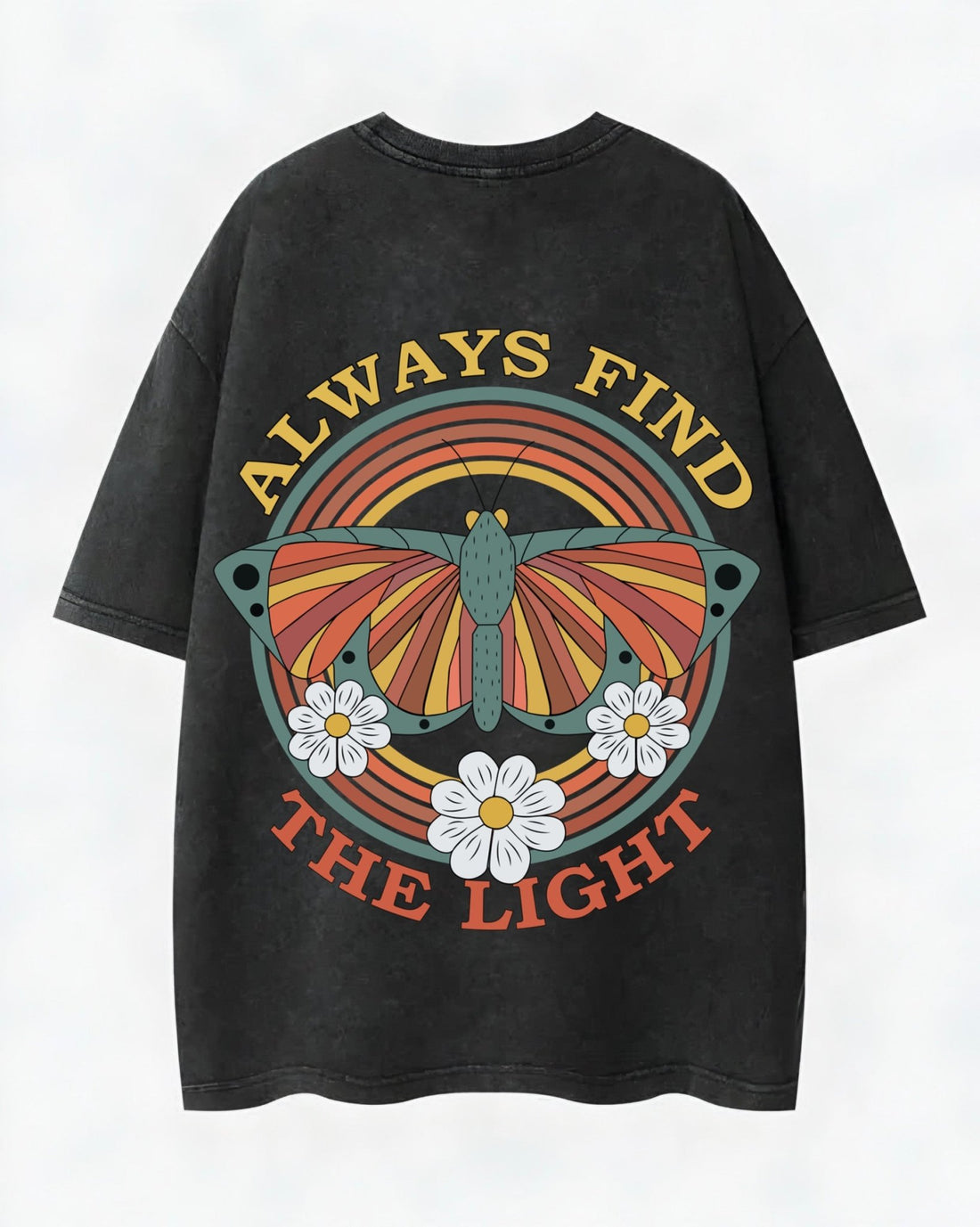 Always Find The Light Washed T-Shirt - Hippies TownHippies Town