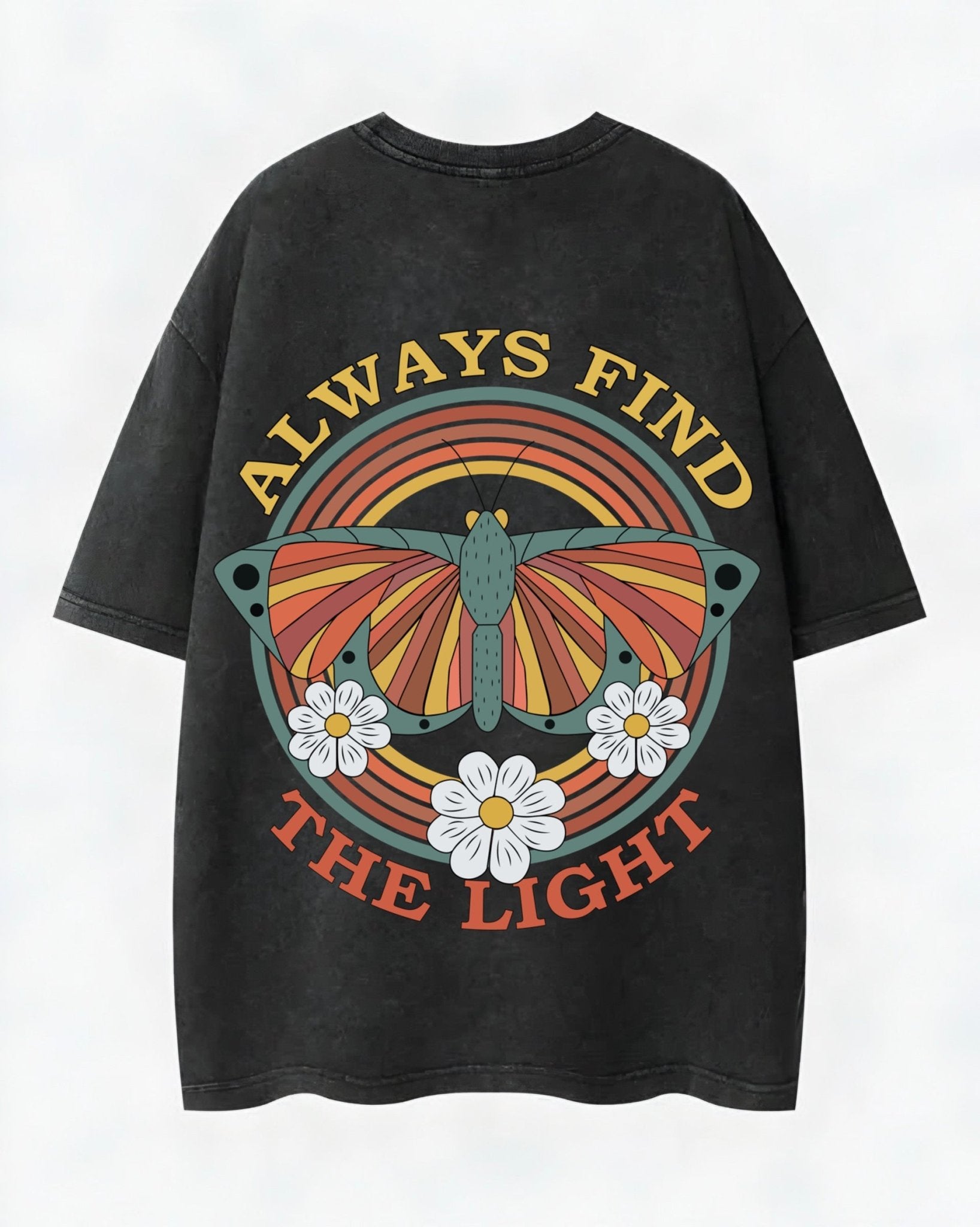 Always Find The Light Washed T-Shirt - Hippies TownHippies Town