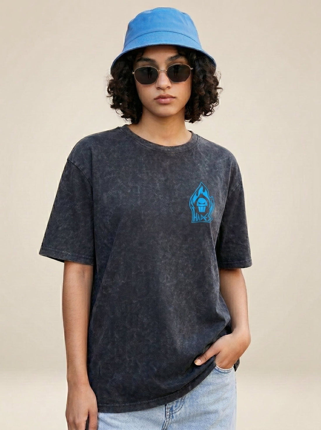 Angry Hades Washed T-Shirt - Hippies TownHippies Town