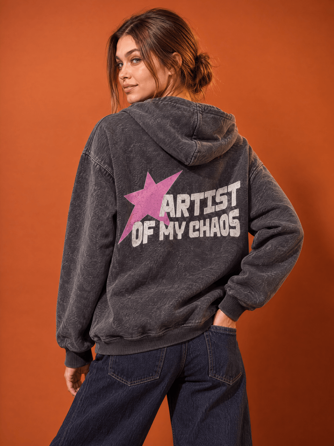 Artist of My Chaos Washed Hoodie - Hippies TownHoodieHippies Town