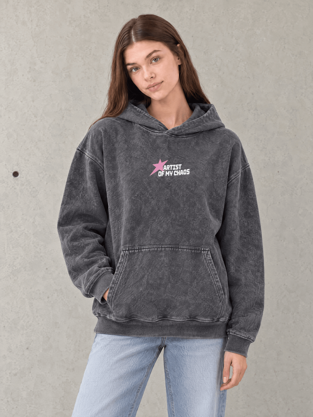 Artist of My Chaos Washed Hoodie - Hippies TownHoodieHippies Town