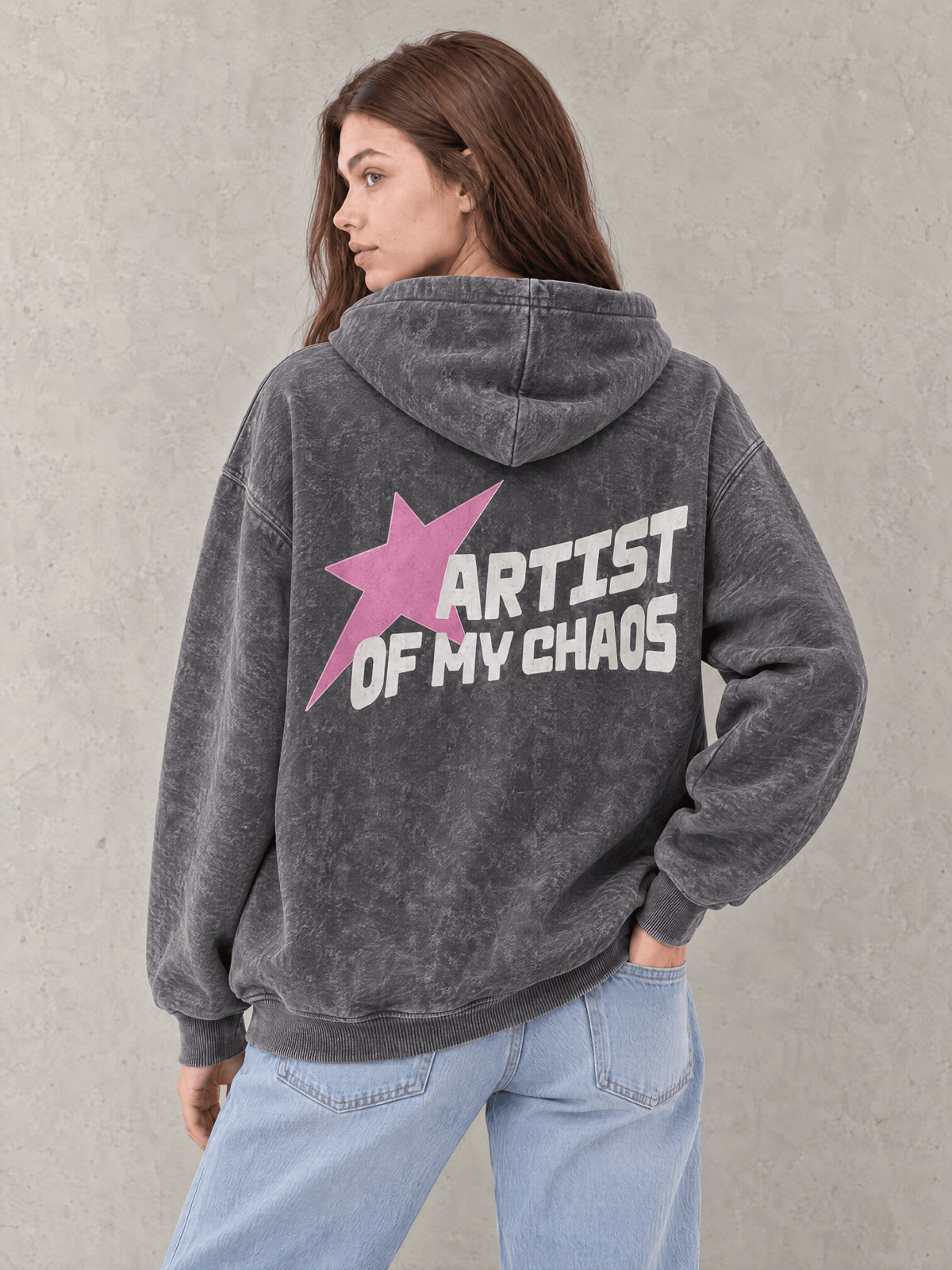 Artist of My Chaos Washed Hoodie - Hippies TownHoodieHippies Town