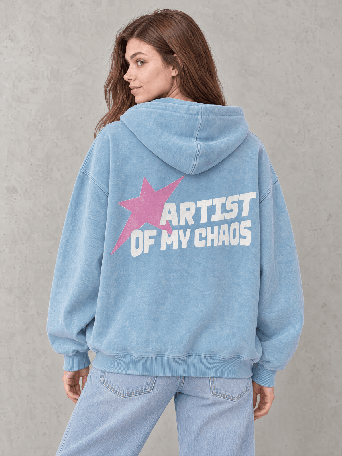 Artist of My Chaos Washed Hoodie - Hippies TownHoodieHippies Town