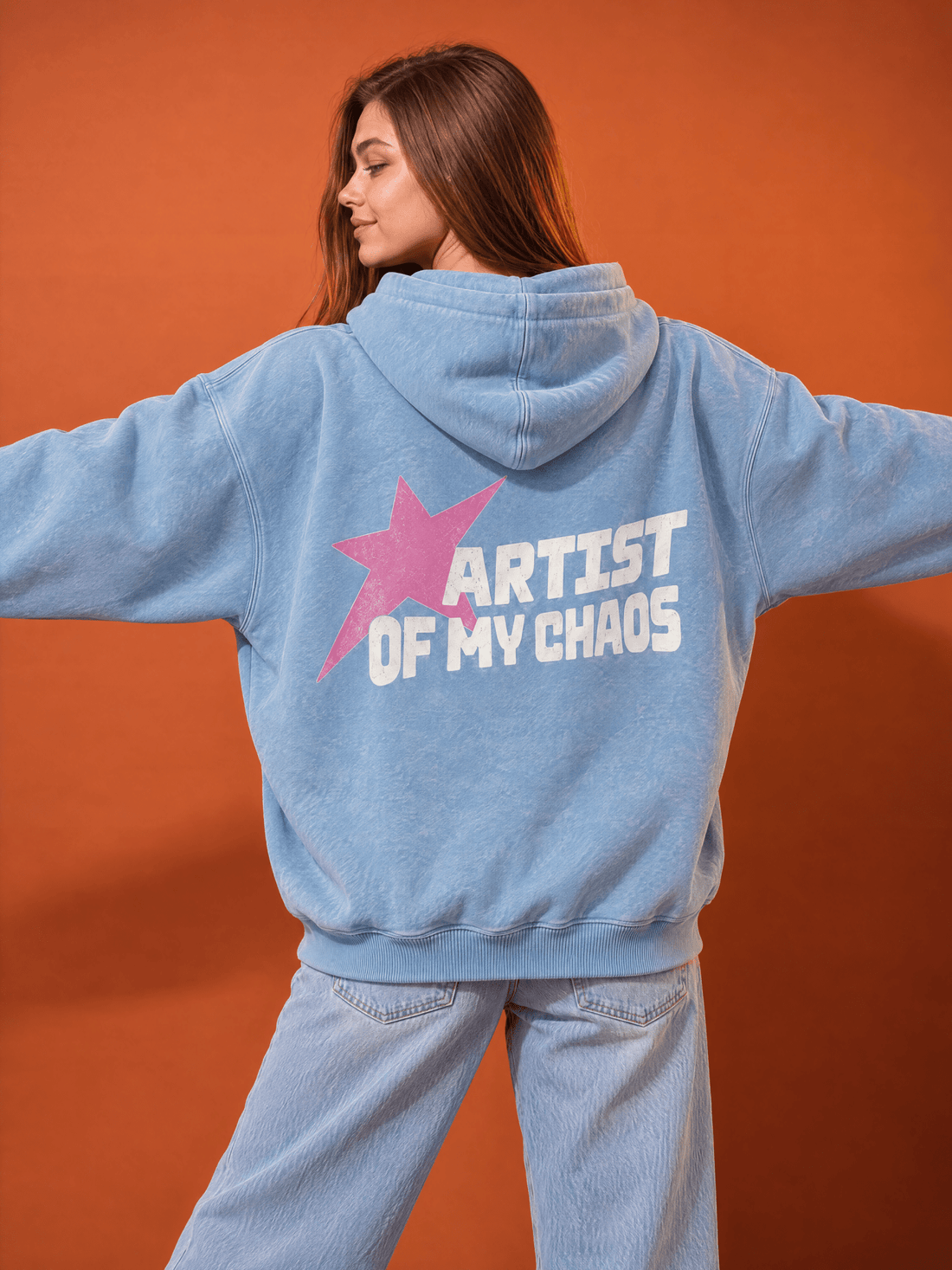 Artist of My Chaos Washed Hoodie - Hippies TownHoodieHippies Town