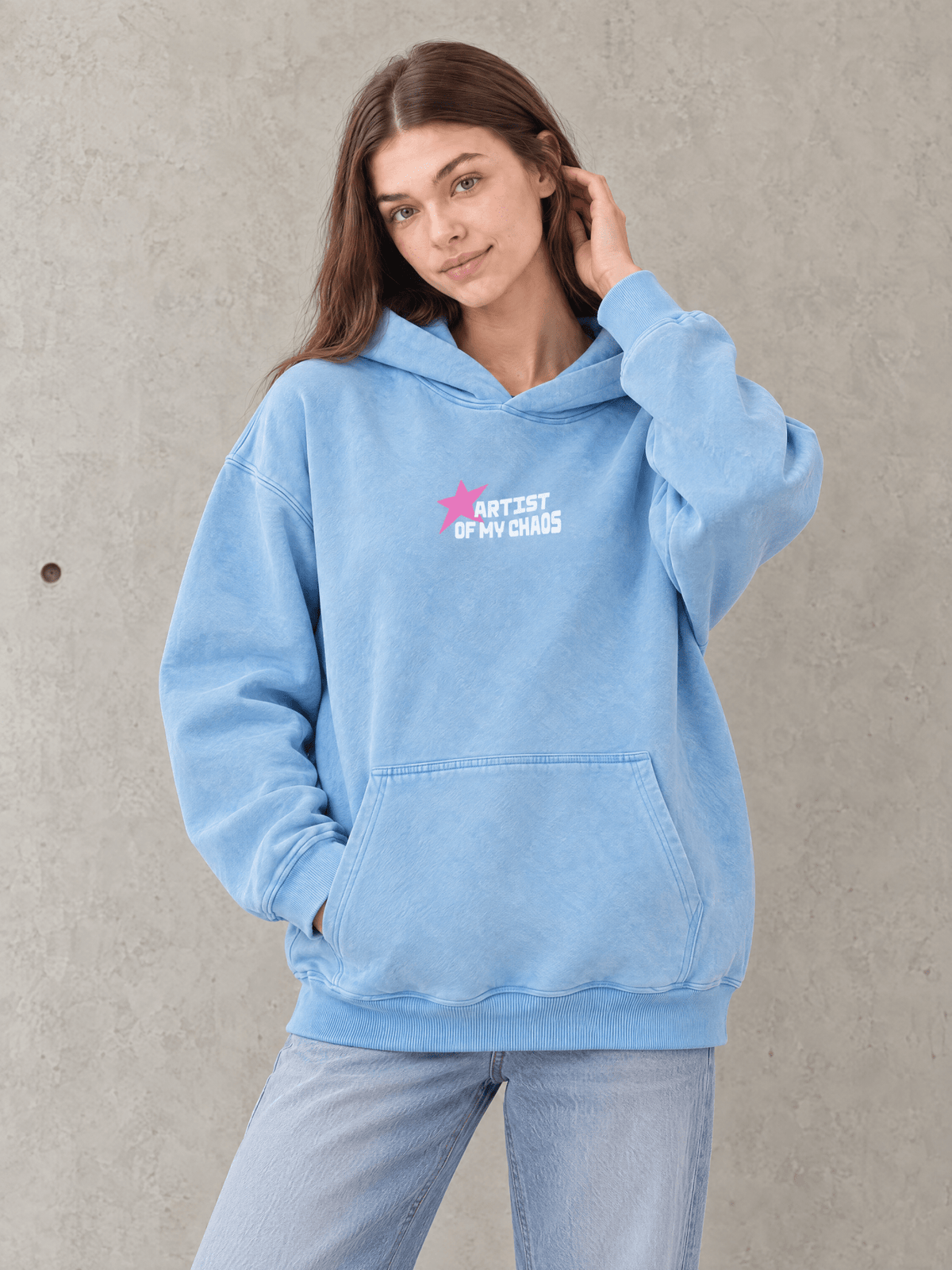 Artist of My Chaos Washed Hoodie - Hippies TownHoodieHippies Town