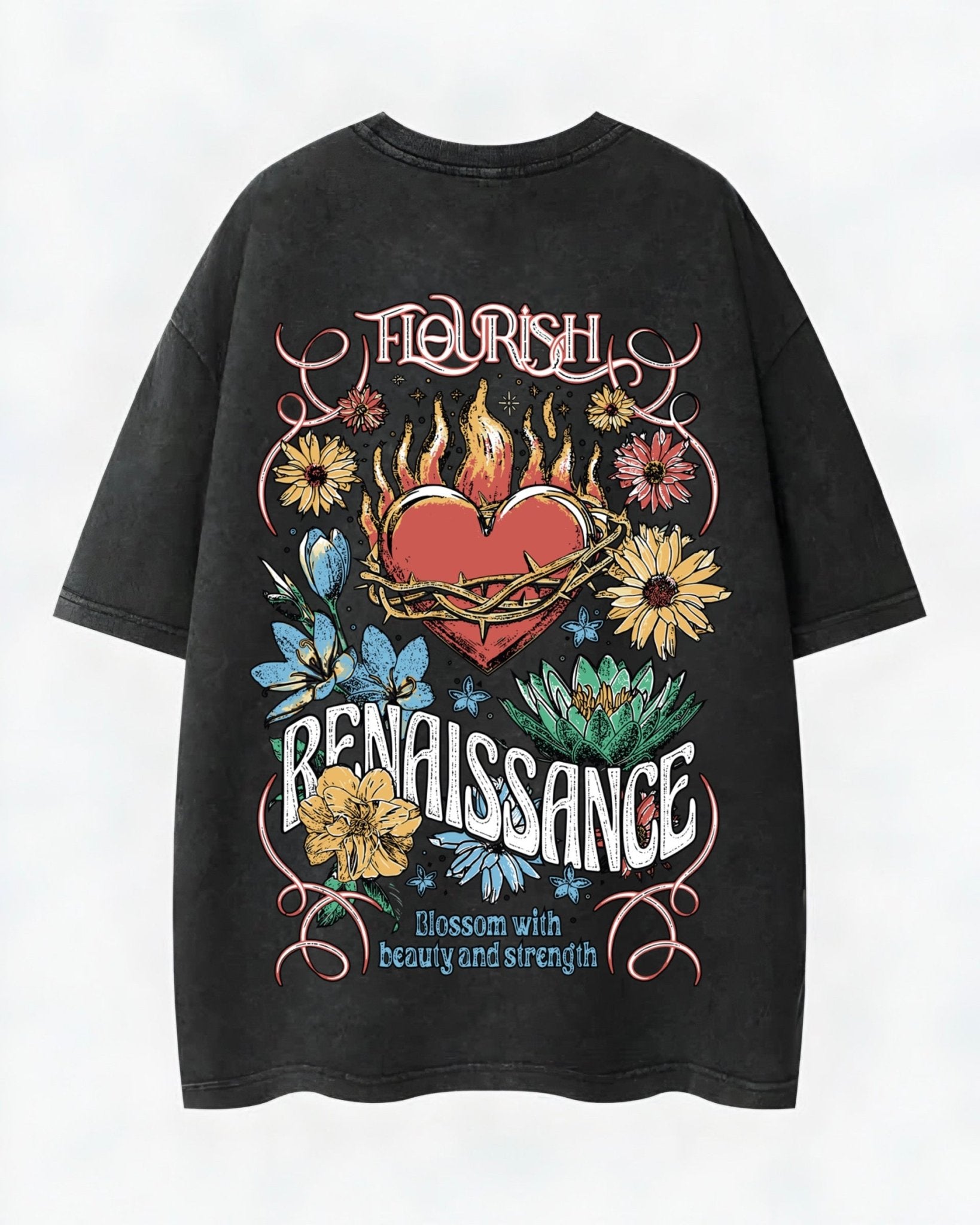 Beauty & Strength Washed T-Shirt ( S ) - Hippies TownHippies Town