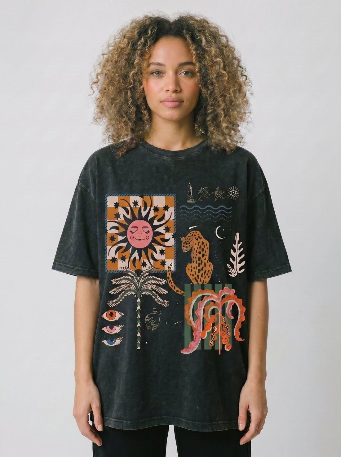 Boho abstract Washed T-Shirt - Hippies TownHippies Town