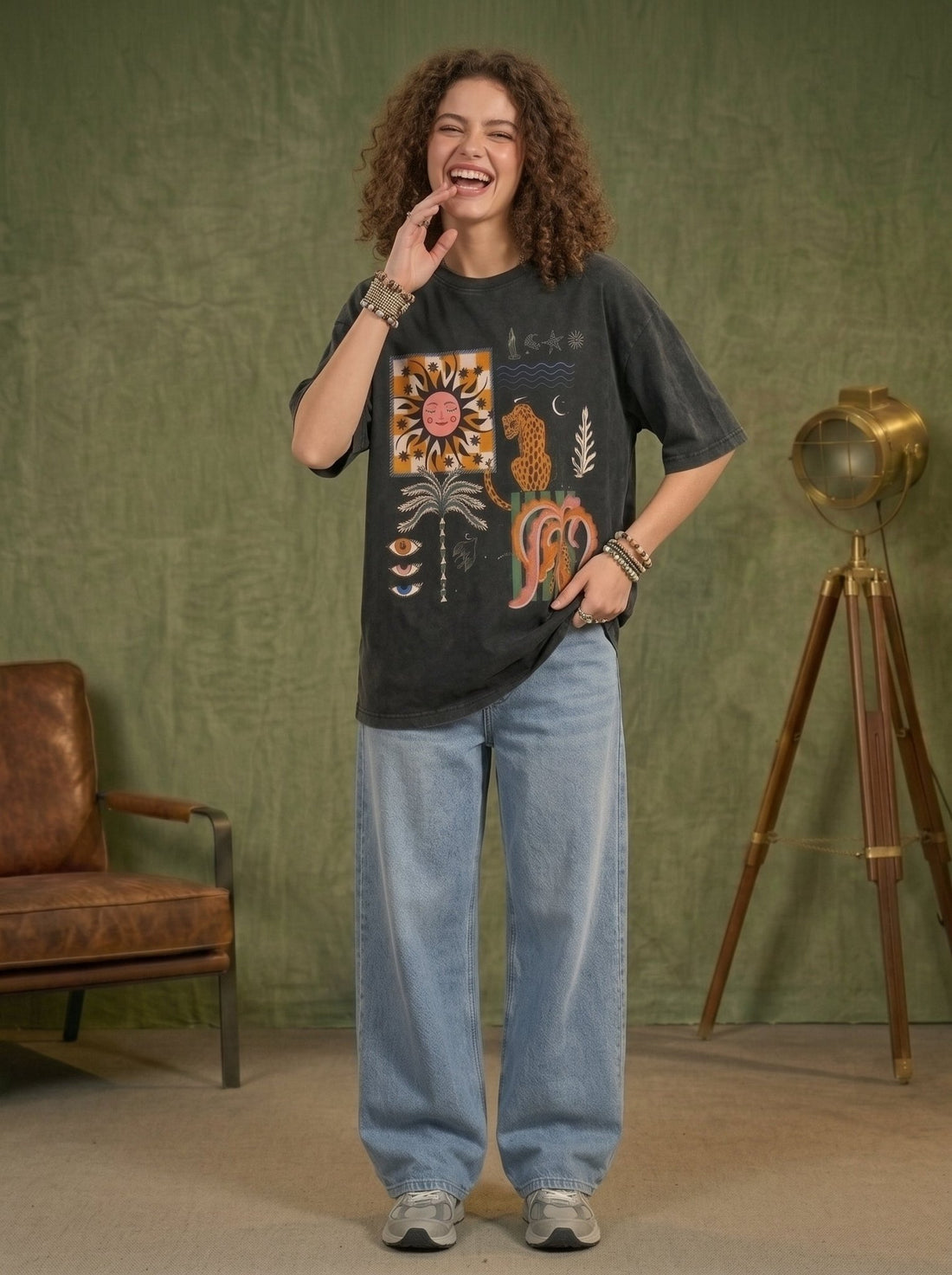 Boho abstract Washed T-Shirt - Hippies TownHippies Town