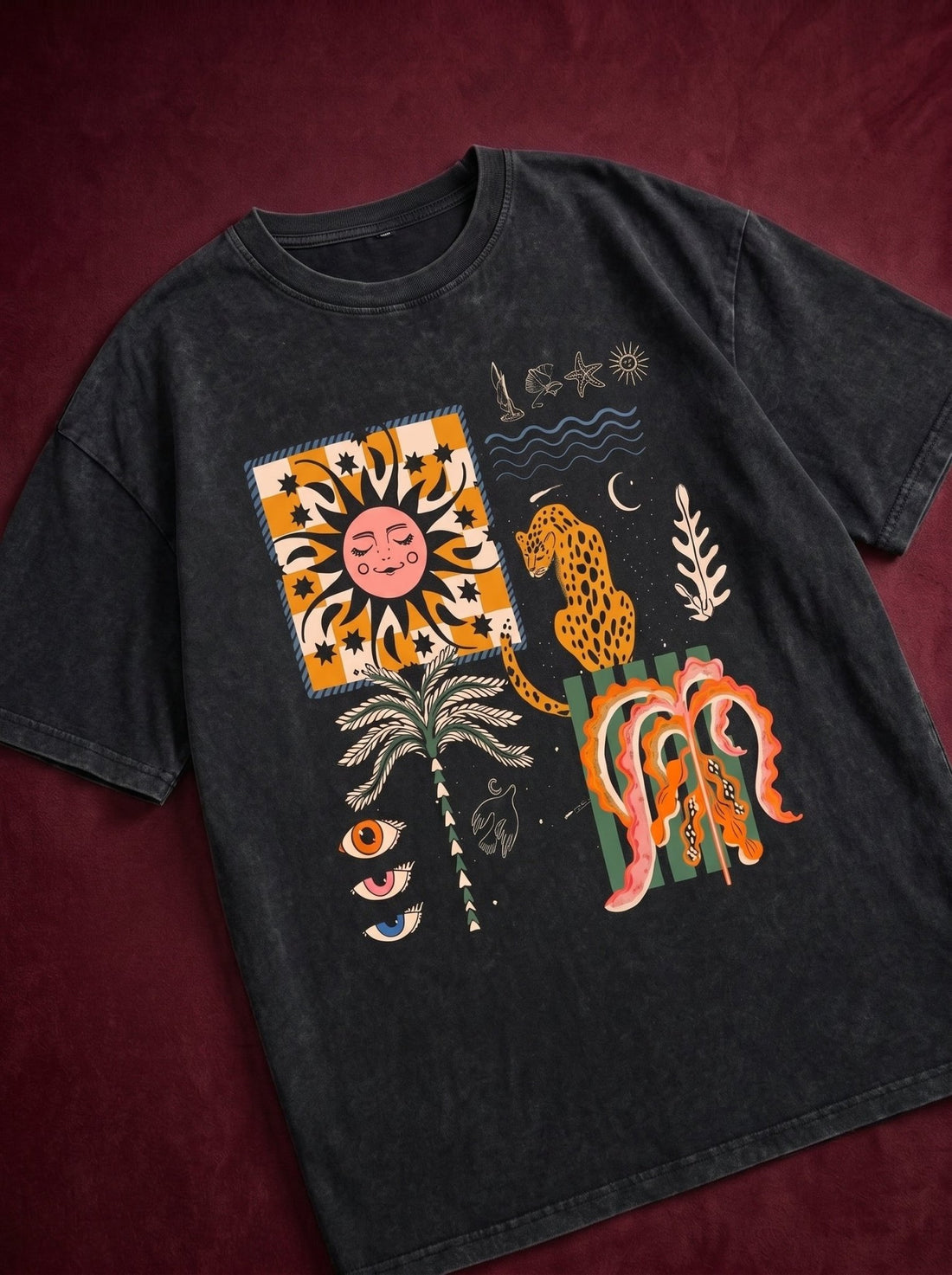 Boho abstract Washed T-Shirt - Hippies TownHippies Town