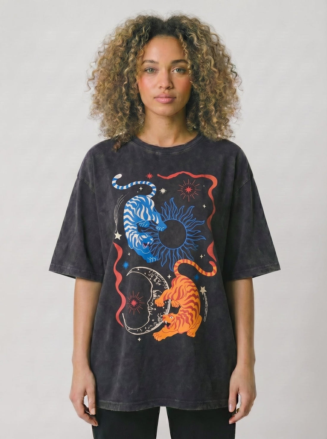 Boho Tigers Washed T-Shirt - Hippies TownHippies Town