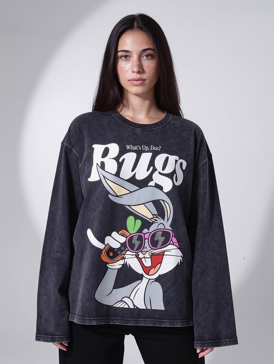 Bugs Long Sleeves Washed T-Shirt - Hippies TownT-shirtHippies Town