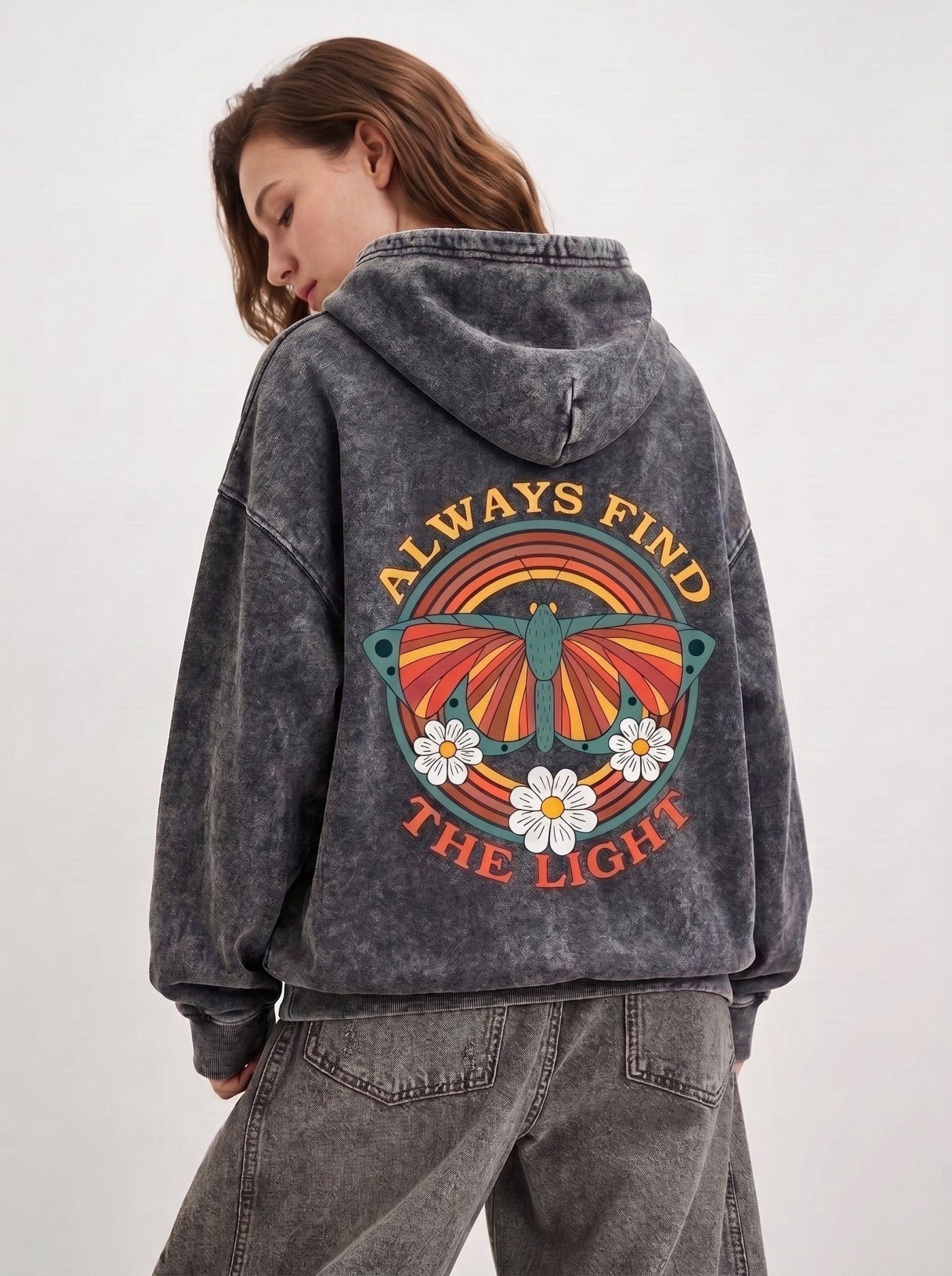 Butterfly Acid Washed - Hippies TownHoodieHippies Town