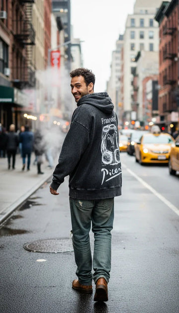 Picaso Washed Hoodie - Hippies TownHoodieHippies Town