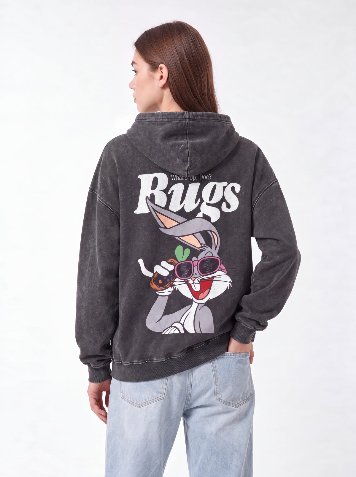 Bugs Acid Washed Hoodie