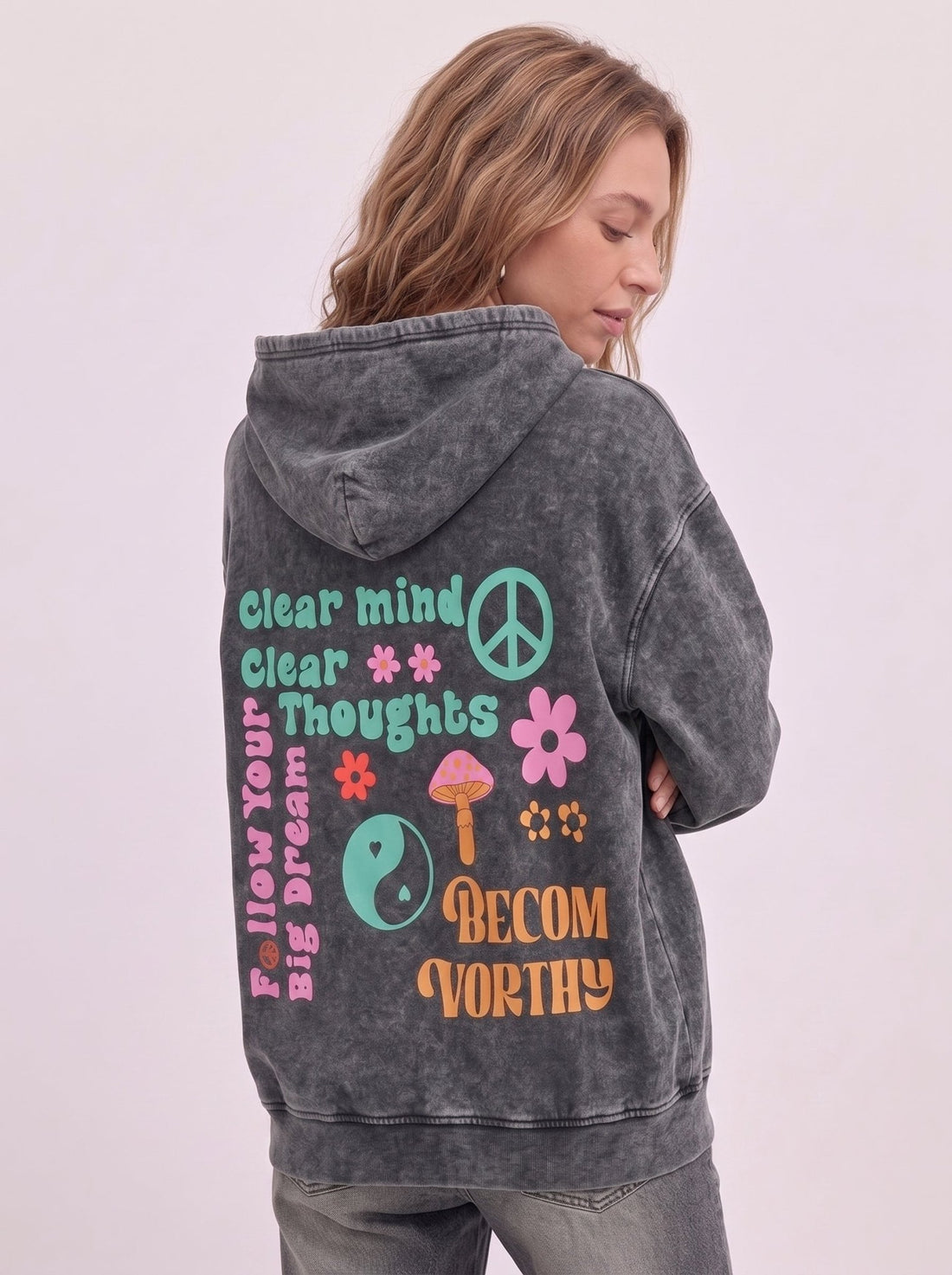 Clear Mind Clear Thoughts Hoodie - Hippies TownHoodieHippies Town
