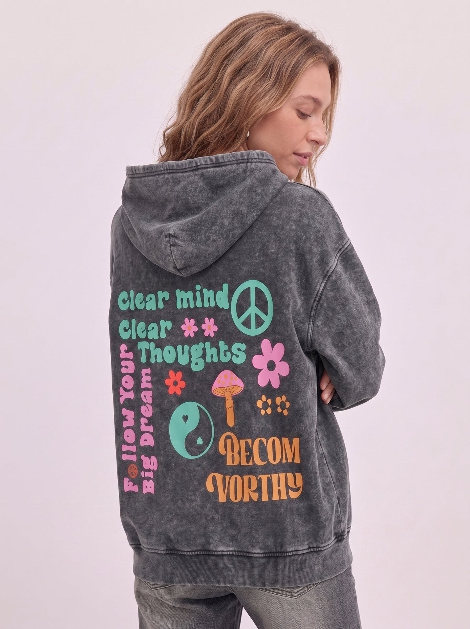 Clear Mind Clear Thoughts Hoodie - Hippies TownHoodieHippies Town