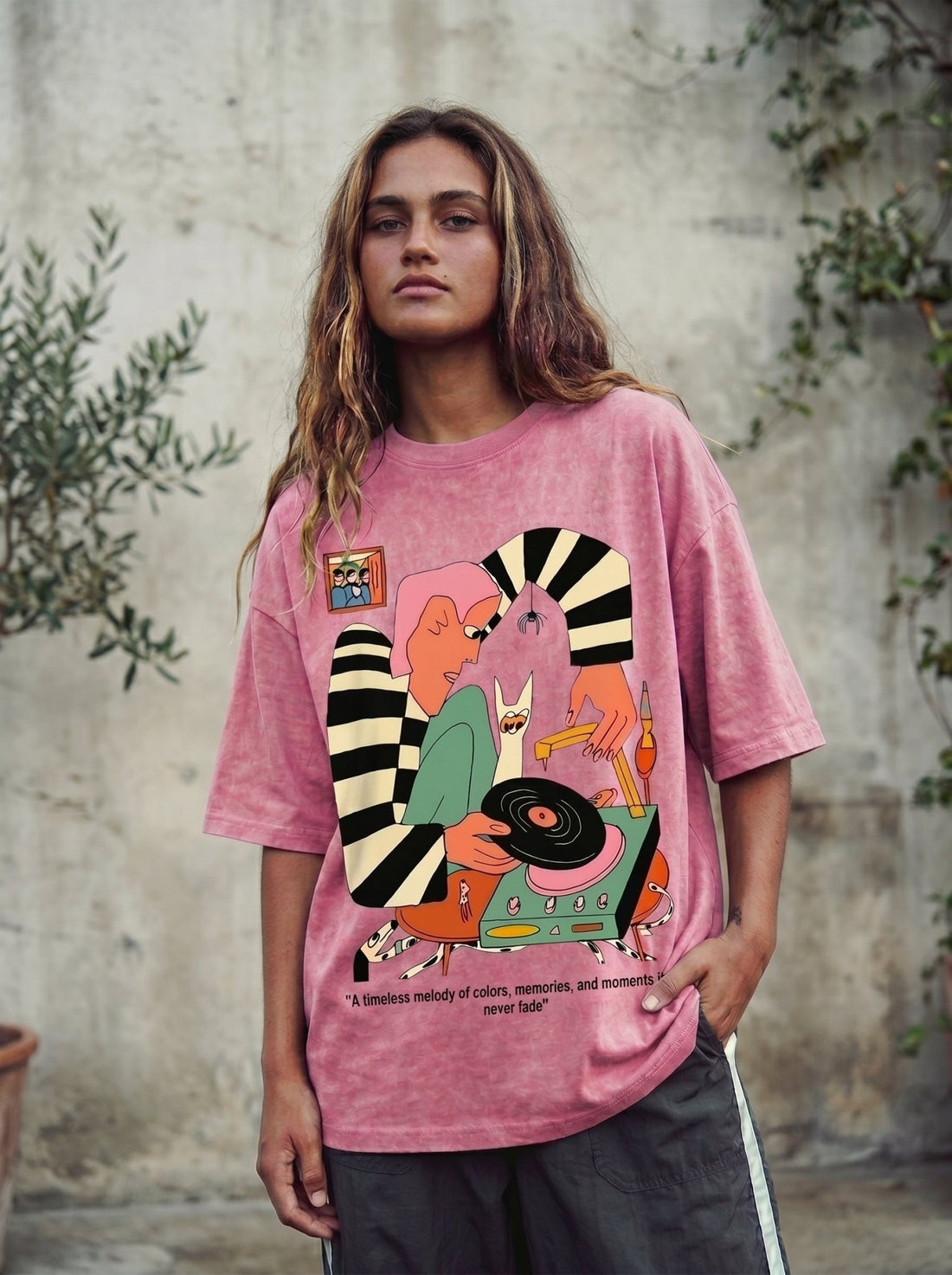 Colorful Echoes Washed T-Shirt - Hippies TownT-shirtHippies Town