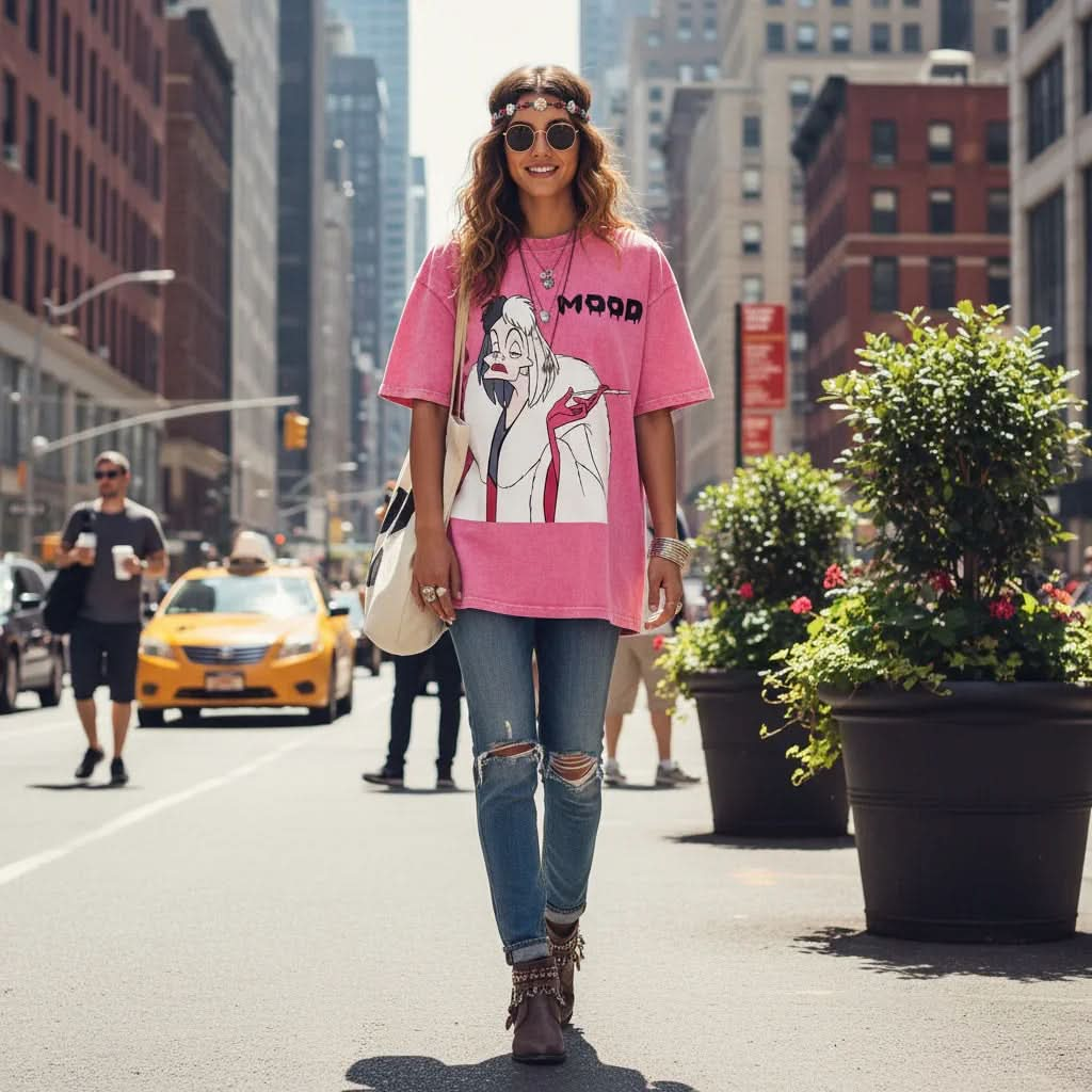 Mood Washed T-Shirt - Hippies Town