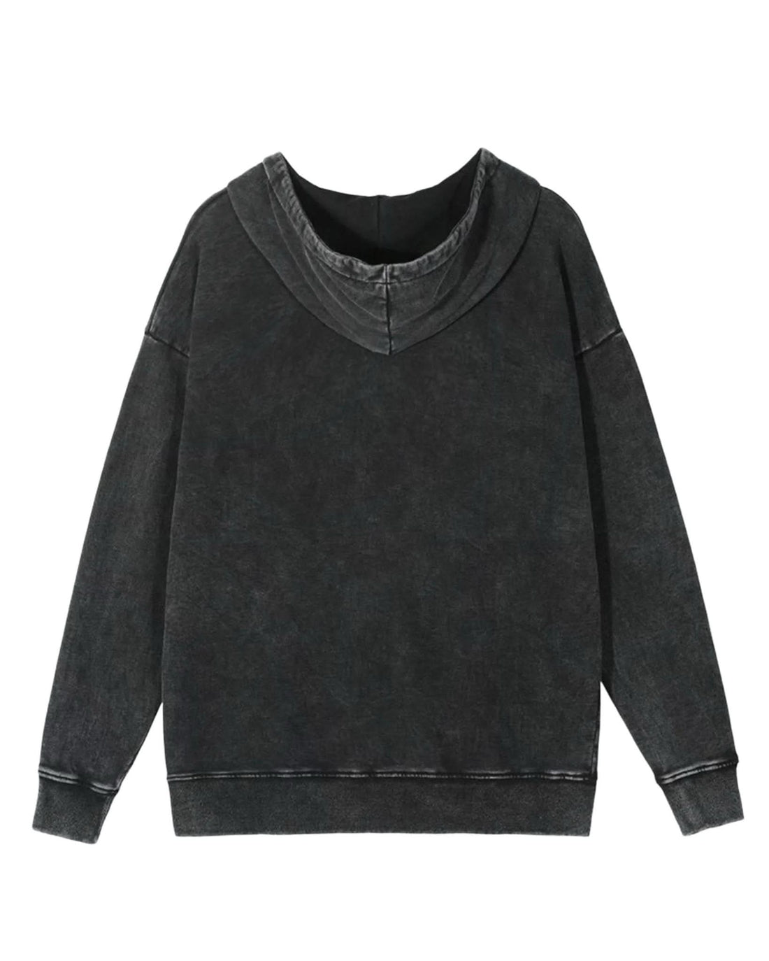 Dark Gray Acid Washed Hoodie - Hippies TownHoodieHippies Town
